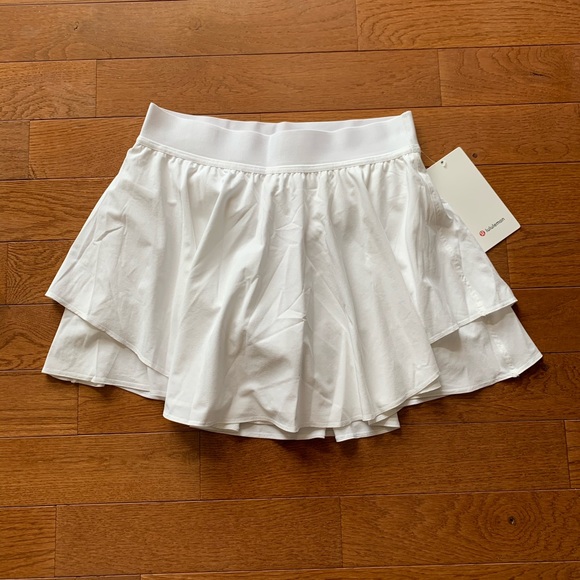 🎁Tall Lululemon Court Rival High Rise Skirt,White - Picture 4 of 12
